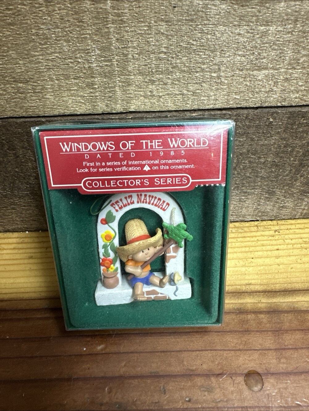 Hallmark Windows the World #1 In Series Feliz Navidad 1985 Christmas Ornament